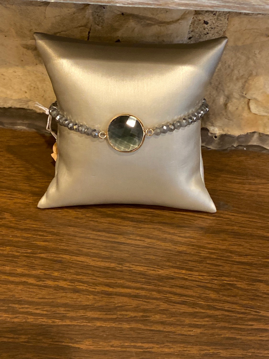 Gray beaded bracelet