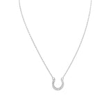 16" CZ Horseshoe Necklace
