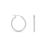 2mm x 24mm Hoop Earrings with Click