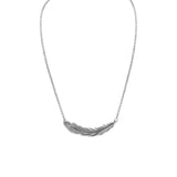 16" + 2" Oxidized Feather Necklace