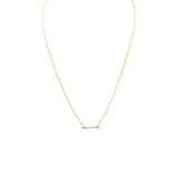 16" + 2" 14 Karat Gold Plated Arrow Design Necklace