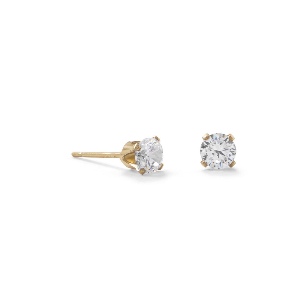 14-20 Gold Filled 4mm CZ Stud Earrings