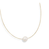 16" 24 Karat Gold Plated Necklace with Cultured Freshwater Pearl