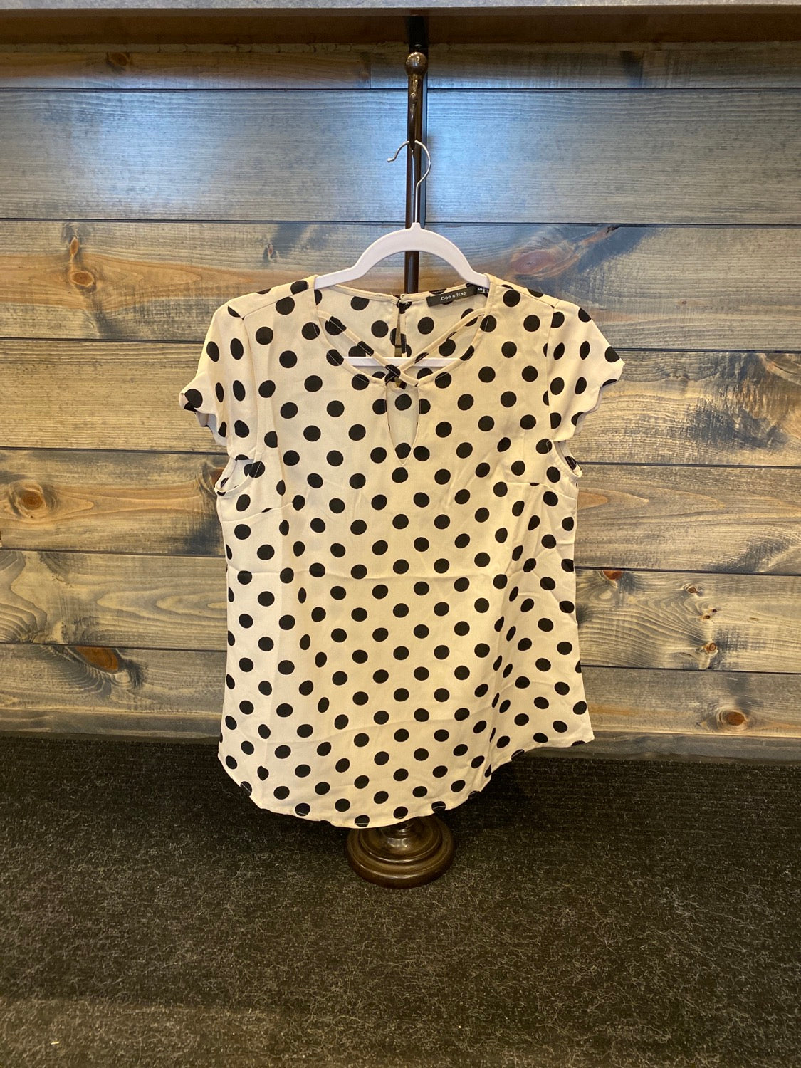 Cream with Black Polka dot Top