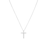 16" CZ Cross Necklace