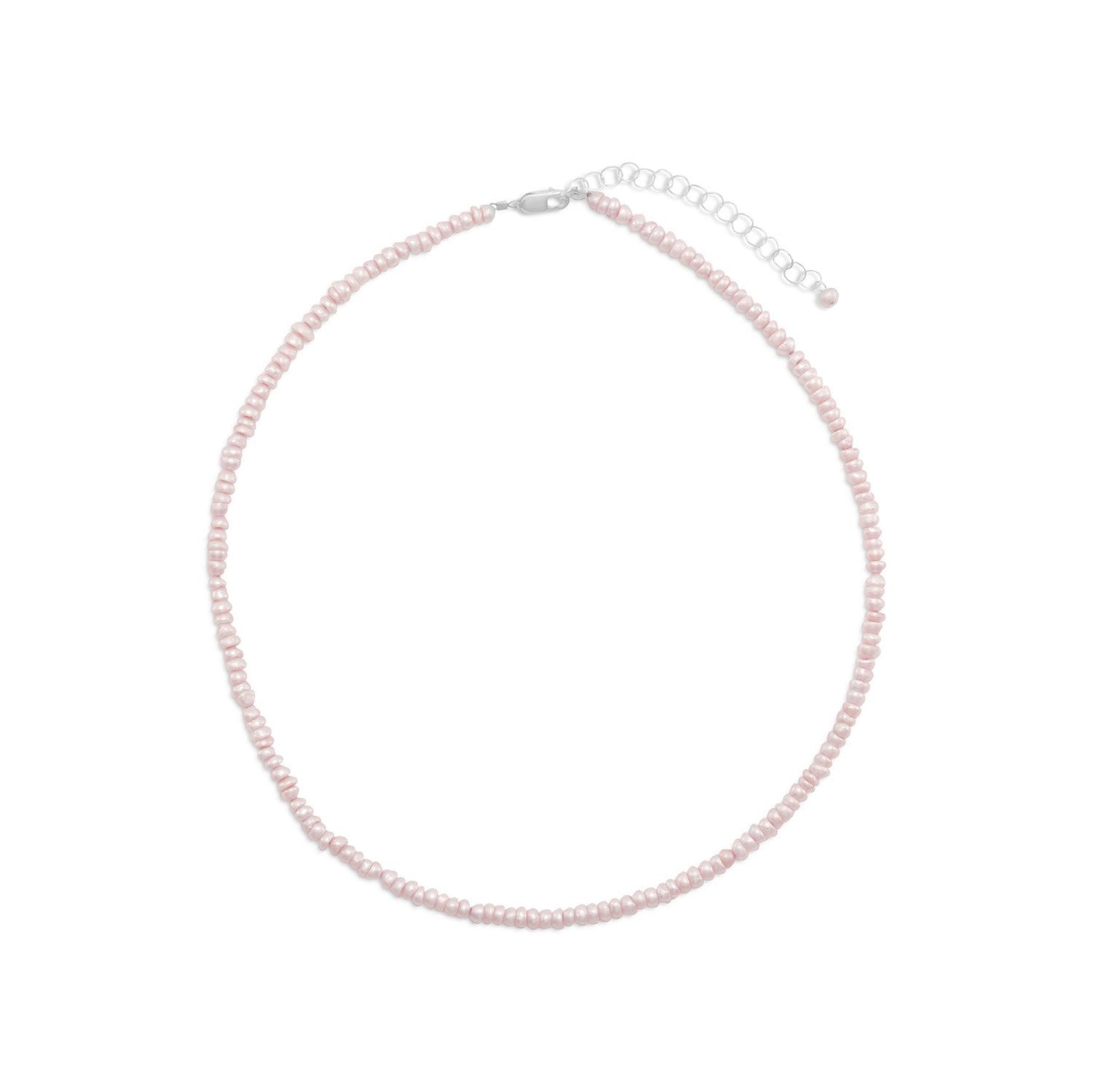 13" + 2" Extension Pink Cultured Freshwater Pearl Necklace