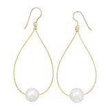 24 Karat Gold Plated Cultured Freshwater Pearl Earrings