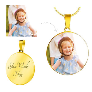 Circle Necklace with Engraving