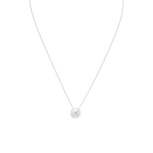 16" Necklace with 5mm Bezel Set CZ