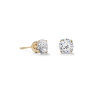 14-20 Gold Filled 6mm CZ Stud Earrings