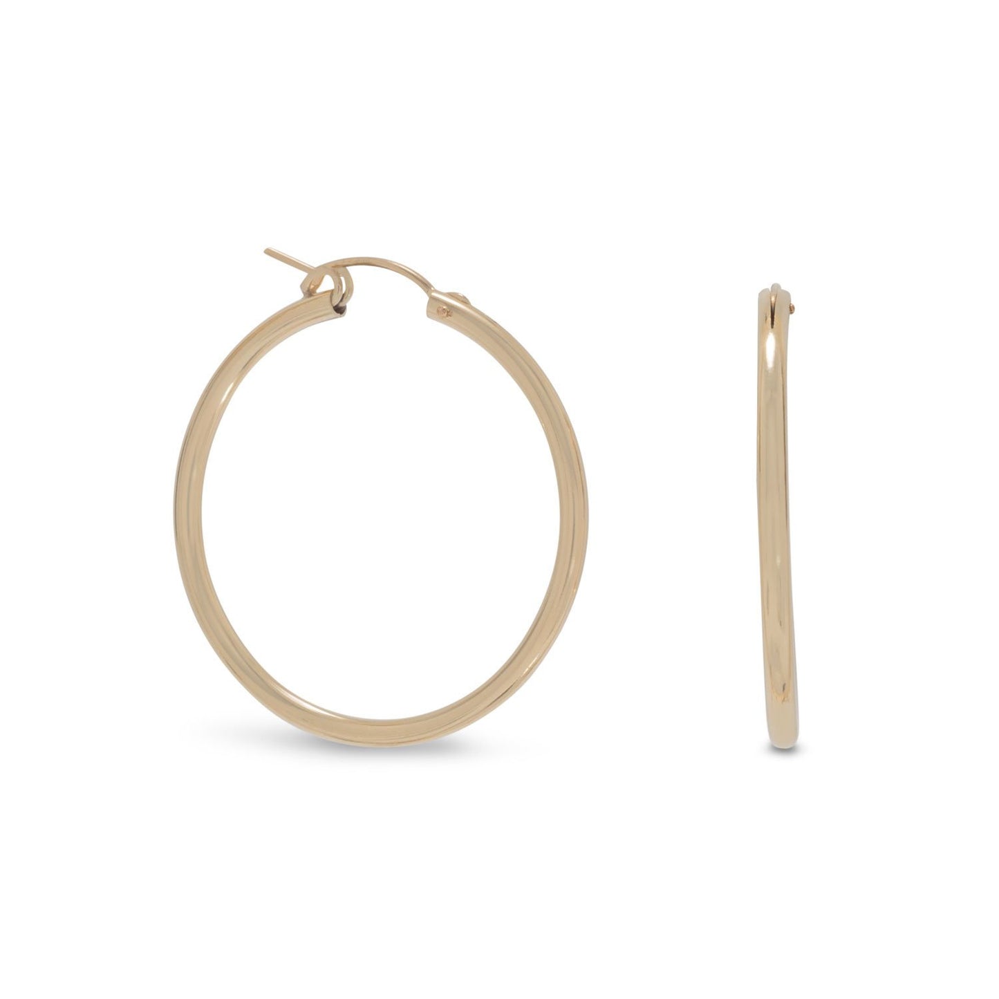12-20 Gold Filled 2mm x 34mm Hoops