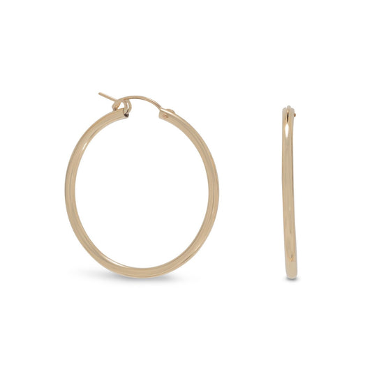 12-20 Gold Filled 2mm x 34mm Hoops