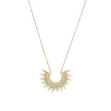 14 Karat Gold Plated Sunburst Necklace