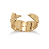 14 Karat Gold Plated Wrap Feather Ring
