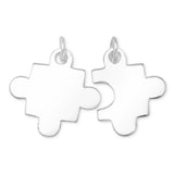 Rhodium Plated Puzzle Piece Charms
