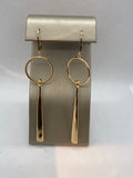 Yellow gold plated earrings