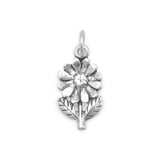 Flower with Stem-Leaves Charm