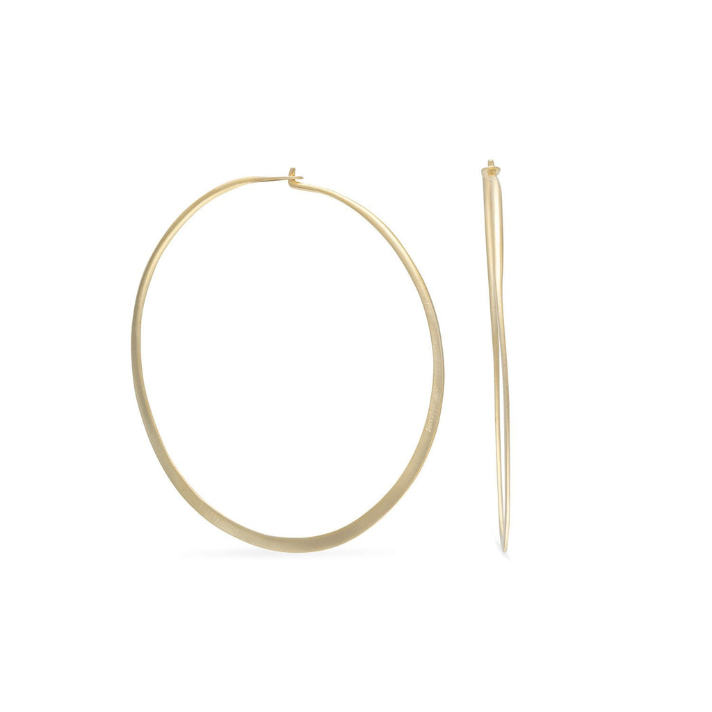 14 Karat Gold Plated Hoop Earrings