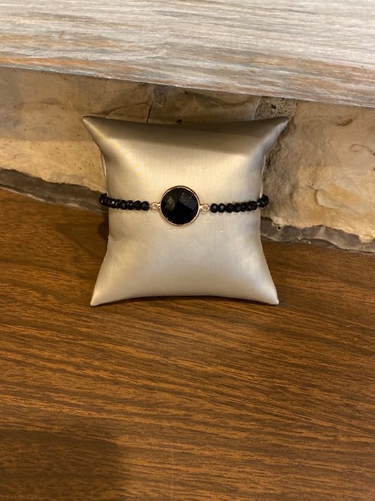 Black beaded bracelet
