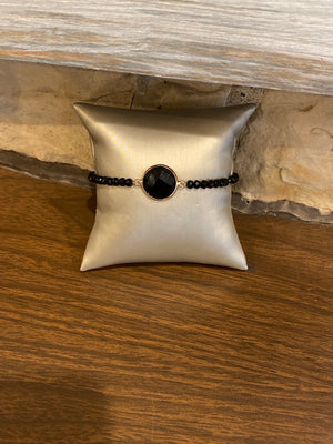 Black beaded bracelet