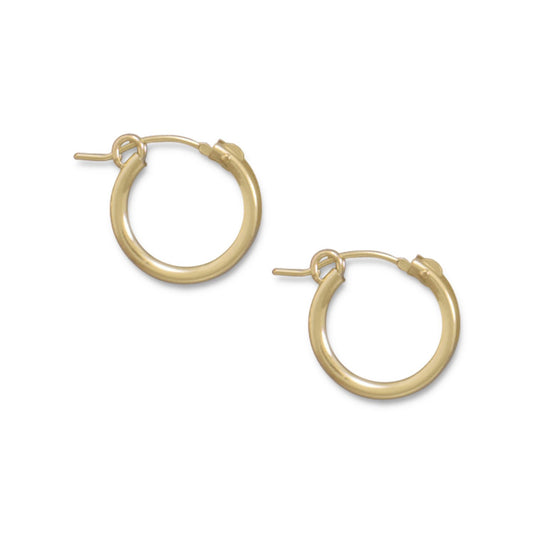 12-20 Gold Filled 2mm x 15mm Hoops
