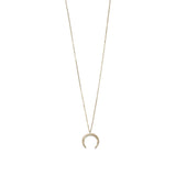 14 Karat Gold Plated Crescent Necklace