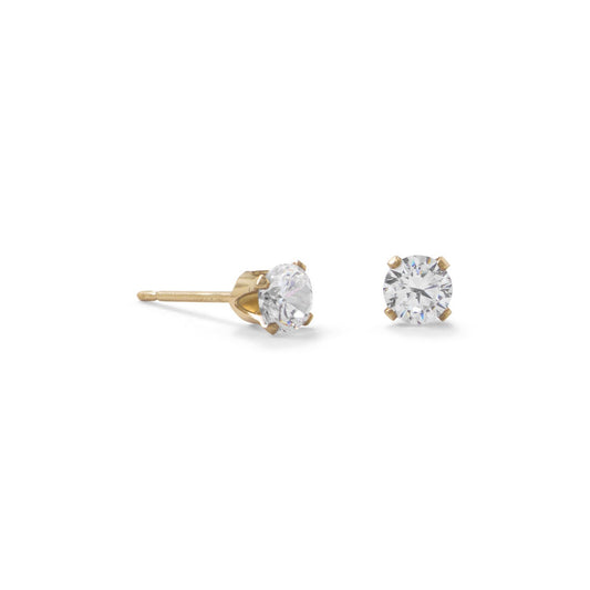 14-20 Gold Filled 4mm CZ Stud Earrings