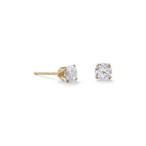 14-20 Gold Filled 4mm CZ Stud Earrings