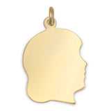 14-20 Gold Filled Engravable Girl's Silhouette Pendant