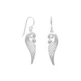 Polished Ornate Angel Wing Earrings