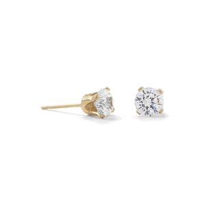 14-20 Gold Filled 5mm CZ Stud Earrings