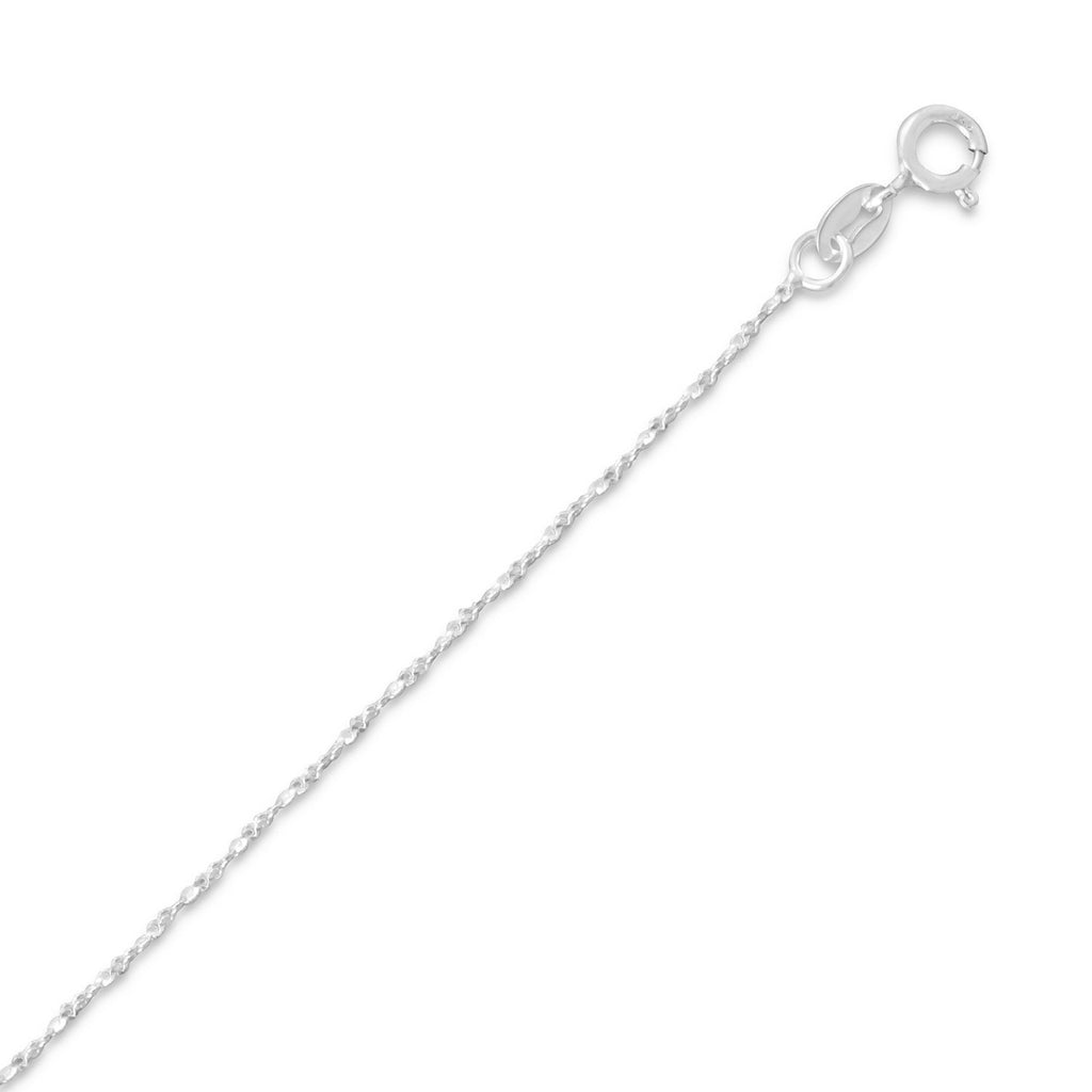 035 Twisted Serpentine Chain Necklace (1mm)