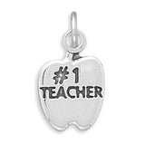 #1 TEACHER in Apple Charm