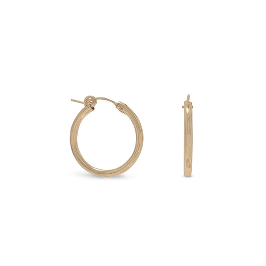 12-20 Gold Filled 2mm x 22mm Hoops