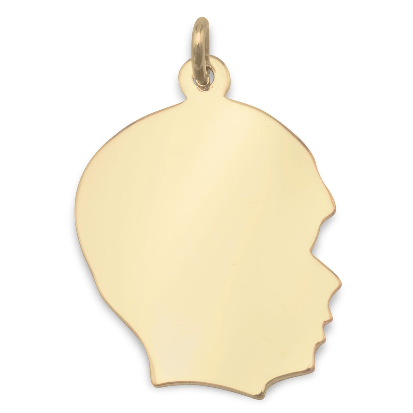 14-20 Gold Filled Engravable Boy's Silhouette Pendant