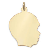 14-20 Gold Filled Engravable Boy's Silhouette Pendant